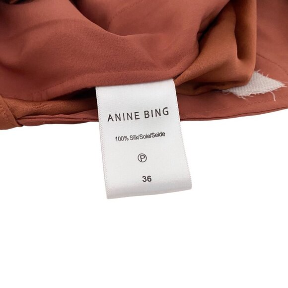 Anine Bing Carrie Pant in Silk Terracotta - Picture 6 of 12